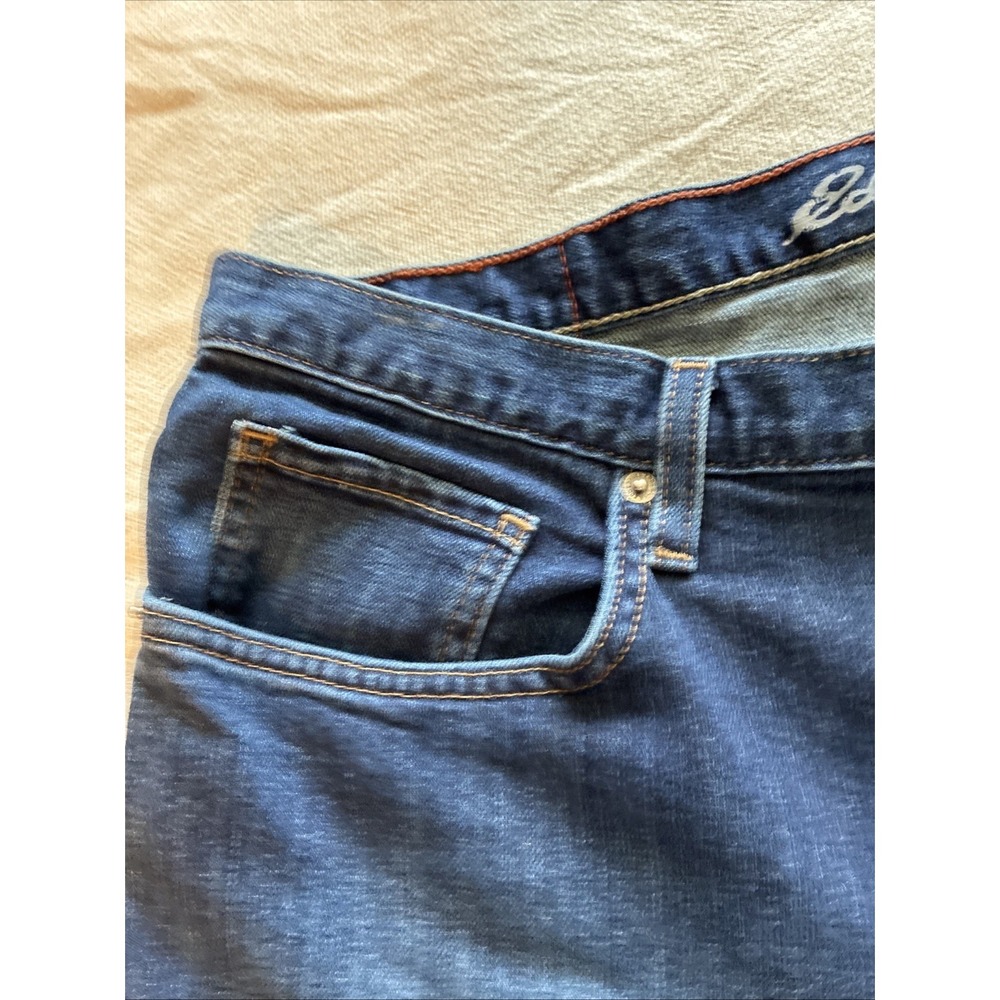 Eddie Bauer Men's Jeans 36 X 34* Dark Blue Straight Fit Stretch Midrise Normcore - Picture 7 of 16